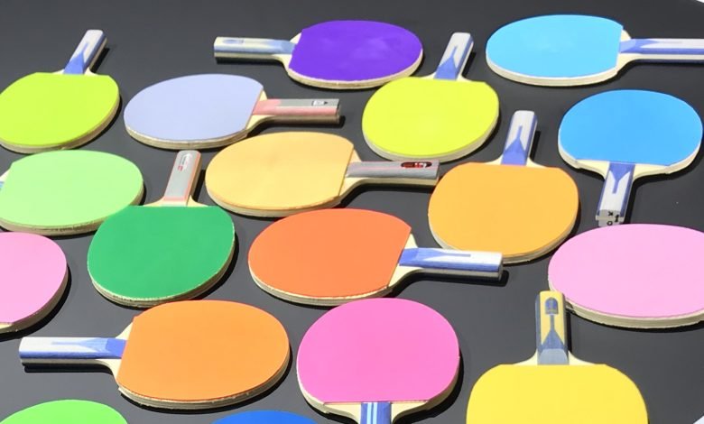 Colores paletas de tenis de mesa